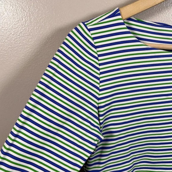 J. McLaughlin Nicola Tiered Dress Size Small Catalina Cloth Stretch Travel Work - Picture 4 of 9